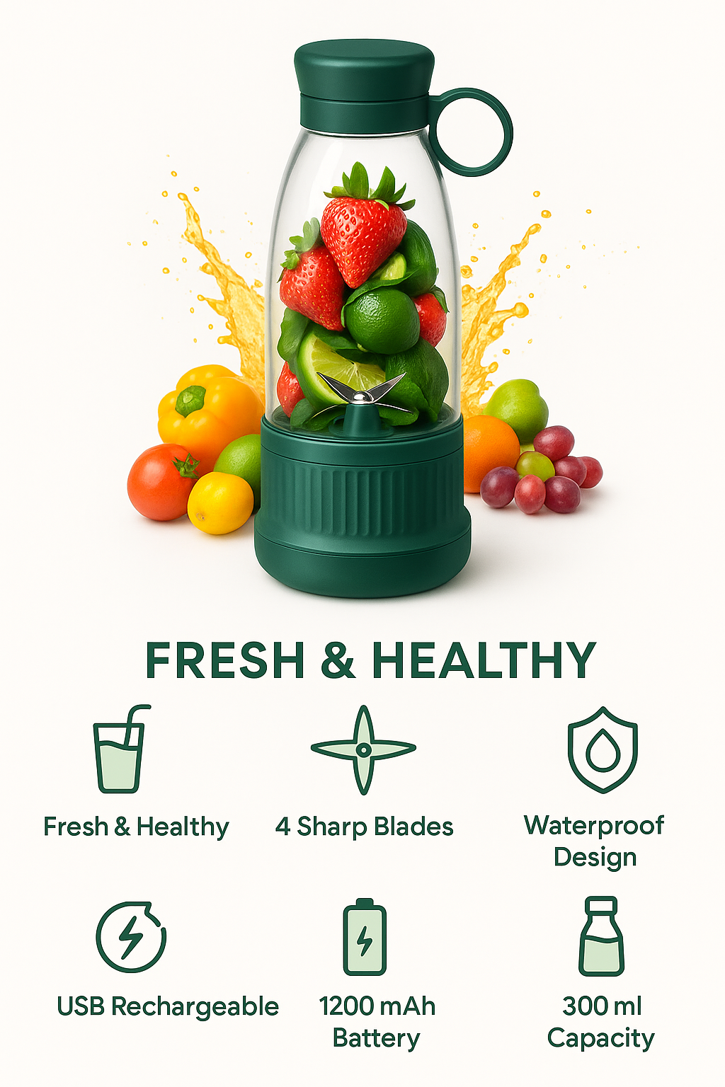 Mini Electric Juicer Bottle