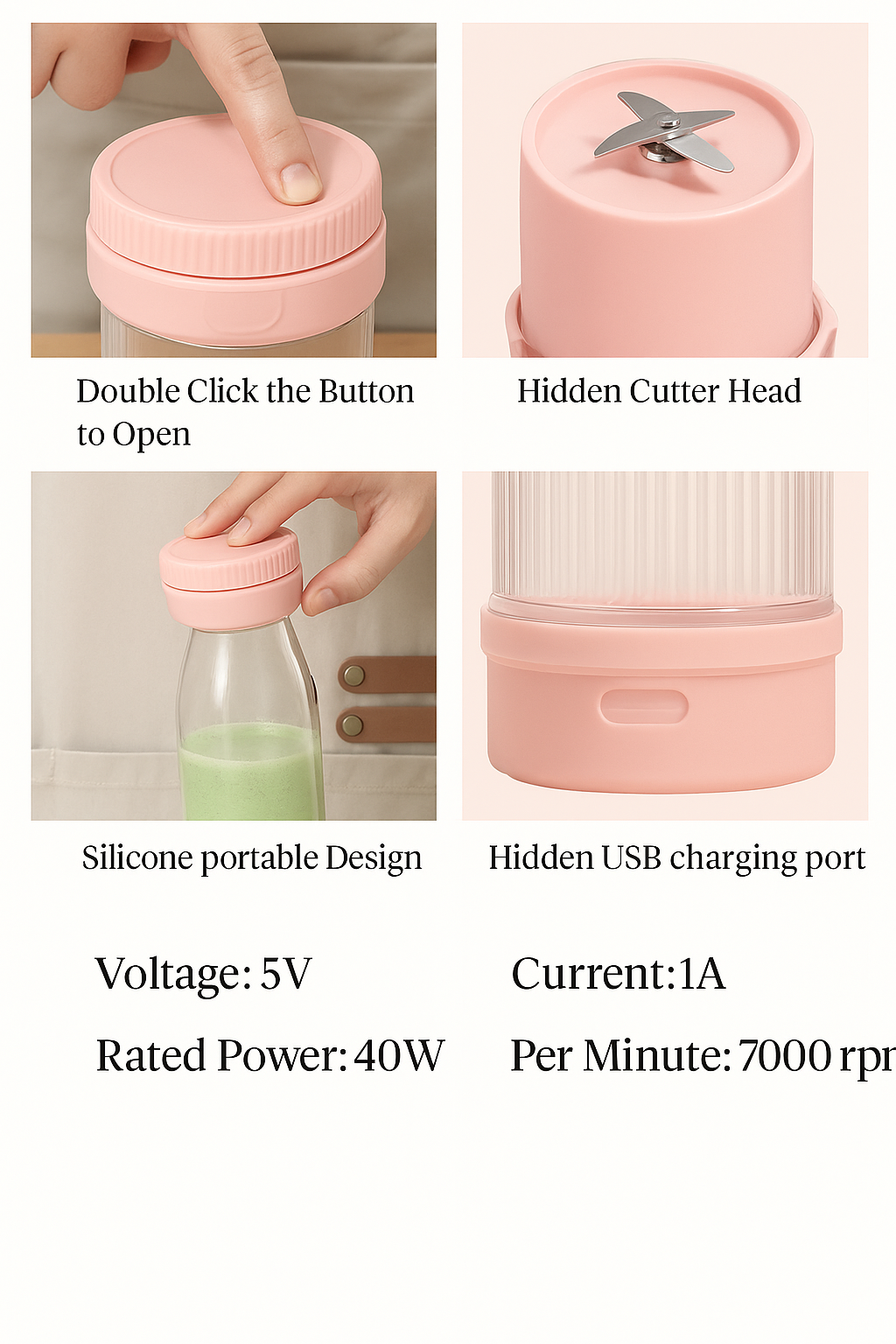 Mini Electric Juicer Bottle