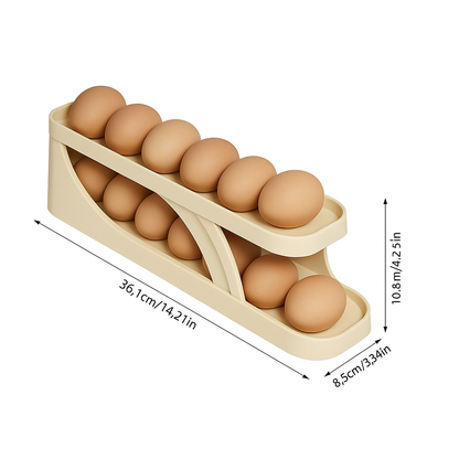 Auto-Rolling Egg Display Rack